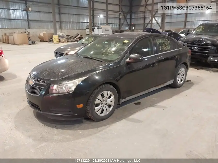 2012 CHEVROLET CRUZE VIN 1G1PF5SC3C7365164 — фото 2