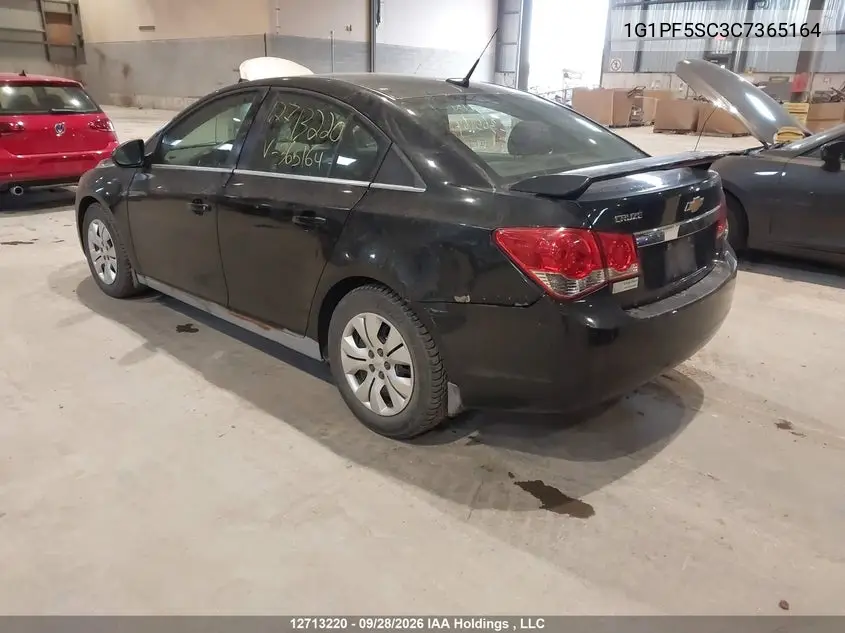 2012 CHEVROLET CRUZE VIN 1G1PF5SC3C7365164 — фото 3
