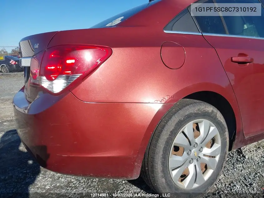 2012 CHEVROLET CRUZE VIN 1G1PF5SC8C7310192 — фото 20