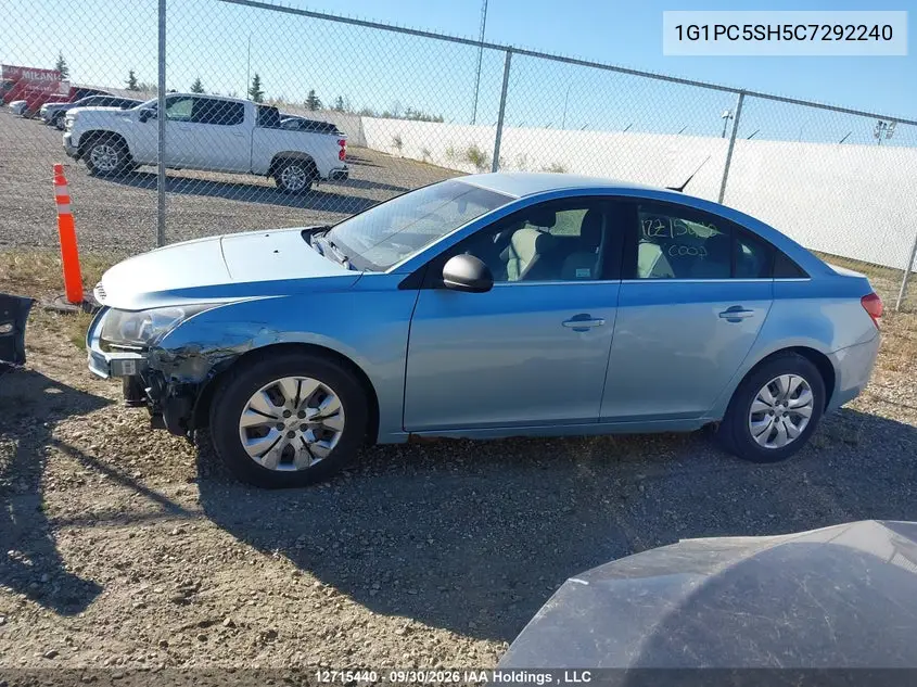 2012 CHEVROLET CRUZE VIN 1G1PC5SH5C7292240 — фото 15