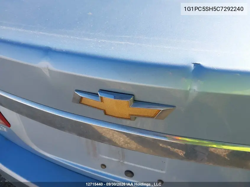 2012 CHEVROLET CRUZE VIN 1G1PC5SH5C7292240 — фото 20