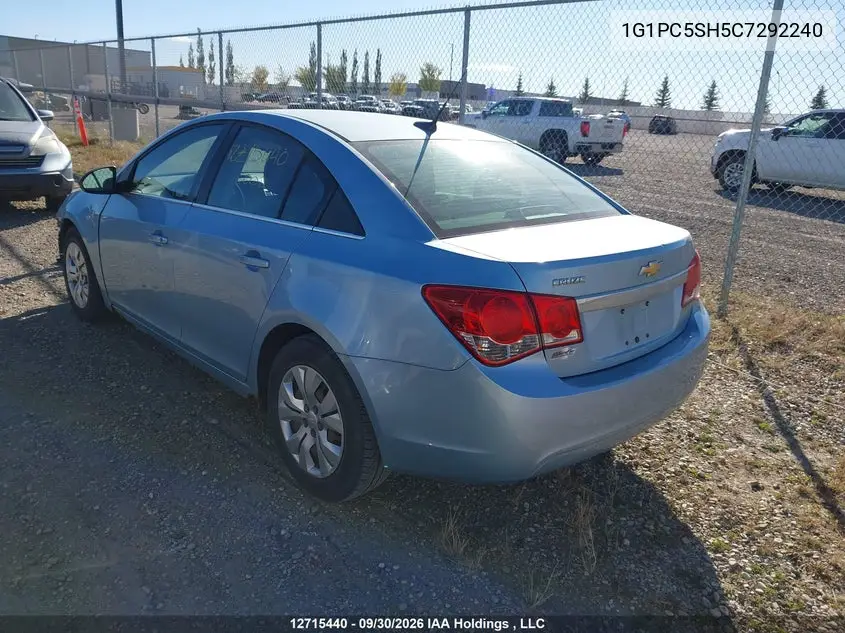 2012 CHEVROLET CRUZE VIN 1G1PC5SH5C7292240 — фото 3
