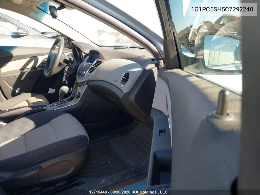 2012 CHEVROLET CRUZE VIN 1G1PC5SH5C7292240 — фото 5