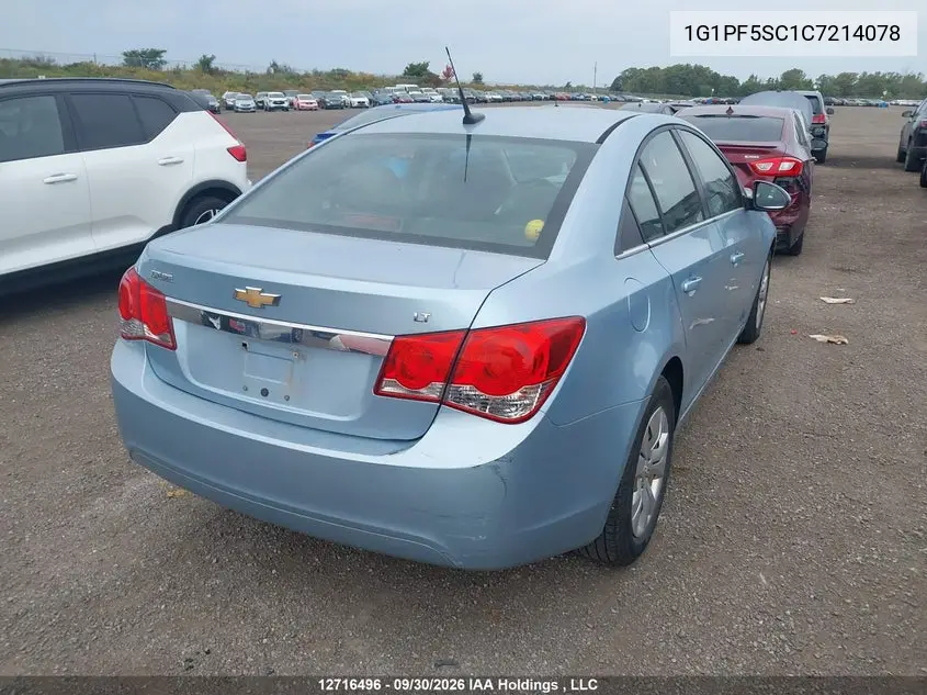 2012 CHEVROLET CRUZE VIN 1G1PF5SC1C7214078 — фото 4