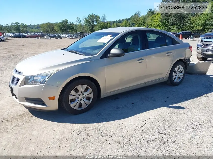 2012 CHEVROLET CRUZE VIN 1G1PC5SH8C7252833 — фото 2