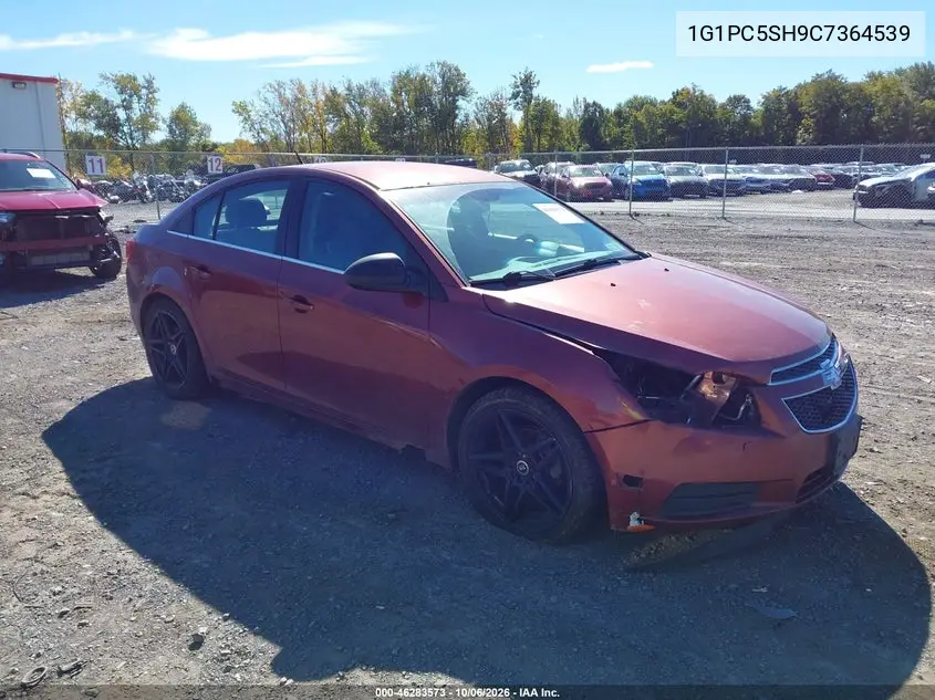 CHEVROLET CRUZE 2012, VIN 1G1PC5SH9C7364539