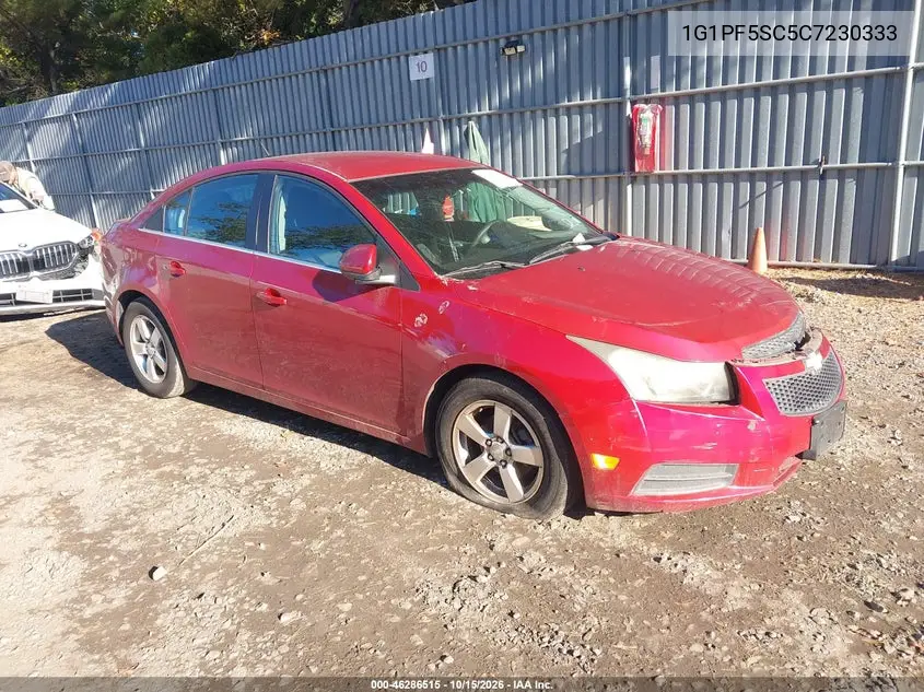 CHEVROLET CRUZE 2012, VIN 1G1PF5SC5C7230333