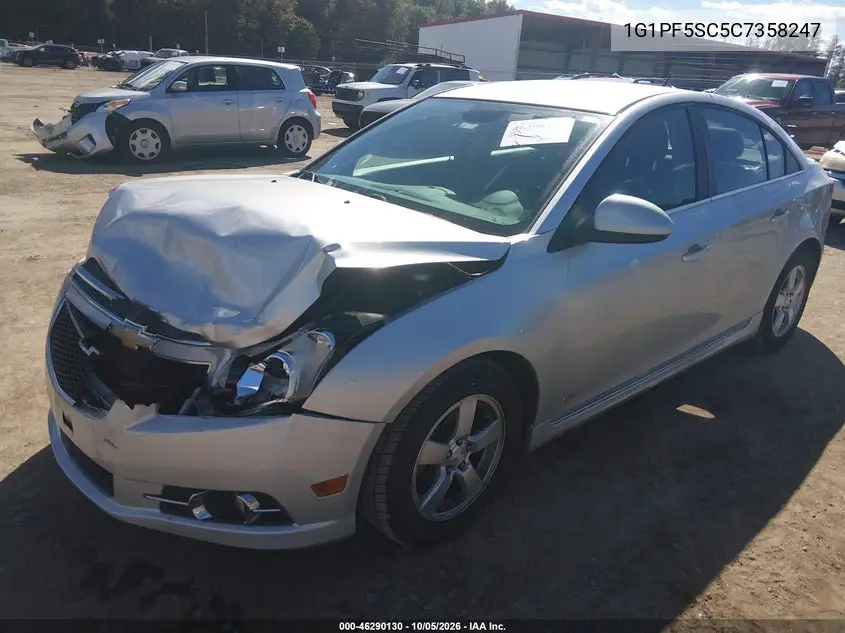 2012 CHEVROLET CRUZE VIN 1G1PF5SC5C7358247 — фото 2