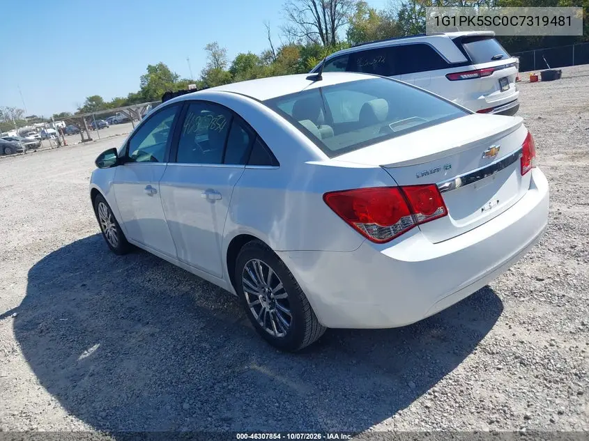 2012 CHEVROLET CRUZE VIN 1G1PK5SC0C7319481 — фото 3