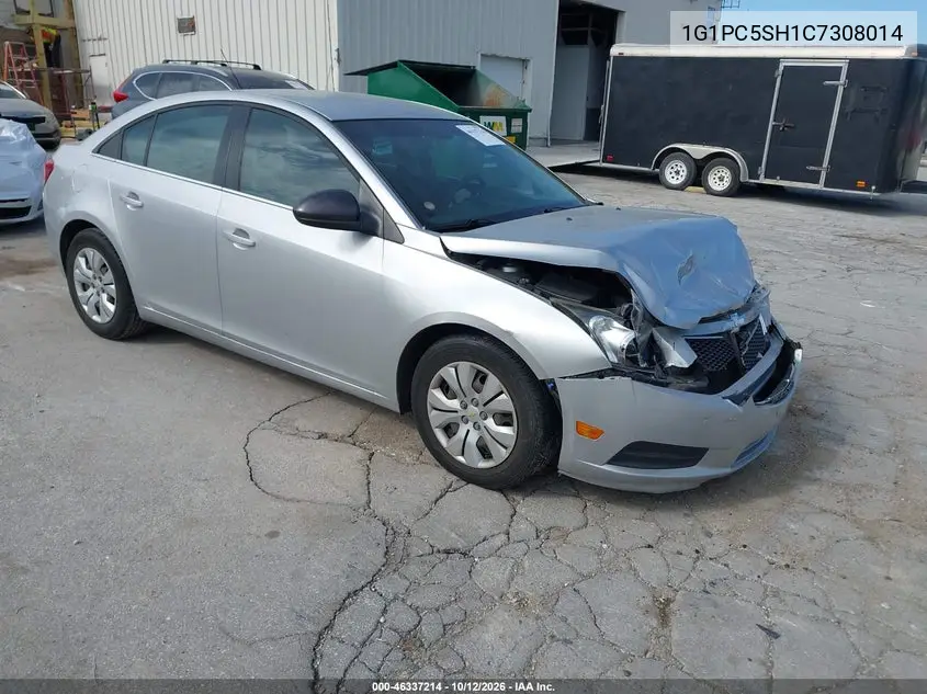 CHEVROLET CRUZE 2012, VIN 1G1PC5SH1C7308014