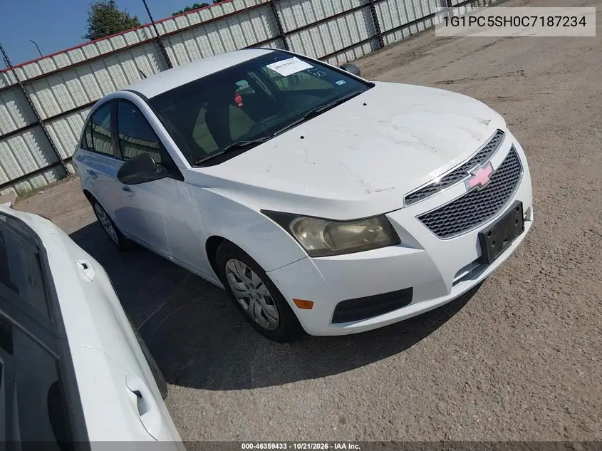 CHEVROLET CRUZE 2012, VIN 1G1PC5SH0C7187234