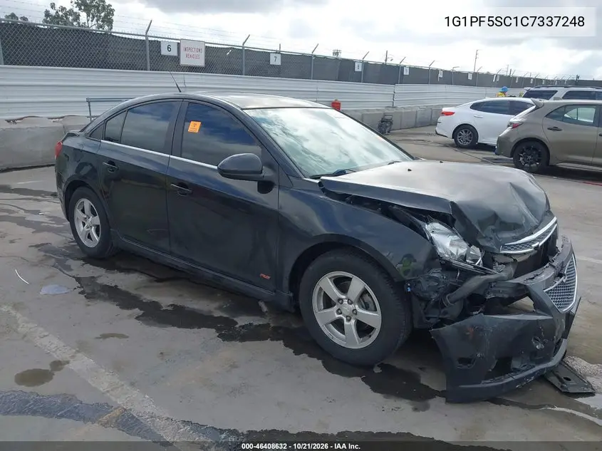 CHEVROLET CRUZE 2012, VIN 1G1PF5SC1C7337248