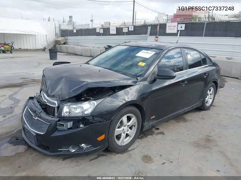 2012 CHEVROLET CRUZE VIN 1G1PF5SC1C7337248 — фото 2