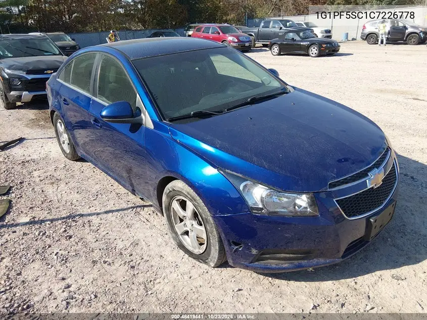 CHEVROLET CRUZE 2012, VIN 1G1PF5SC1C7226778