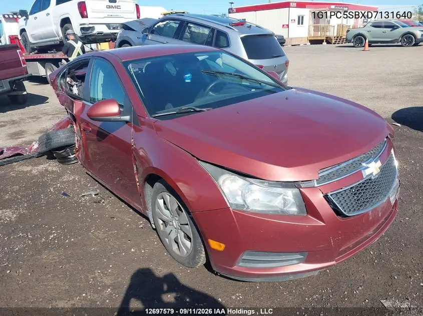 CHEVROLET CRUZE 2013, VIN 1G1PC5SBXD7131640