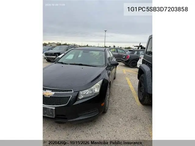 2013 CHEVROLET CRUZE VIN 1G1PC5SB3D7203858 — фото 2