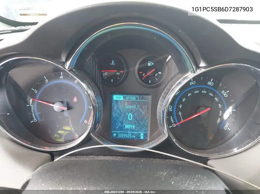 2013 CHEVROLET CRUZE VIN 1G1PC5SB6D7287903 — фото 7