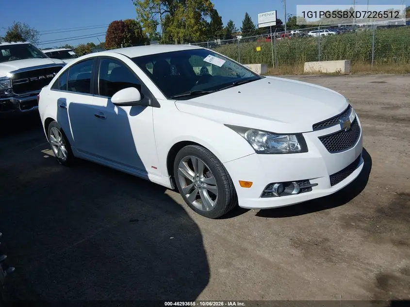 CHEVROLET CRUZE 2013, VIN 1G1PG5SBXD7226512