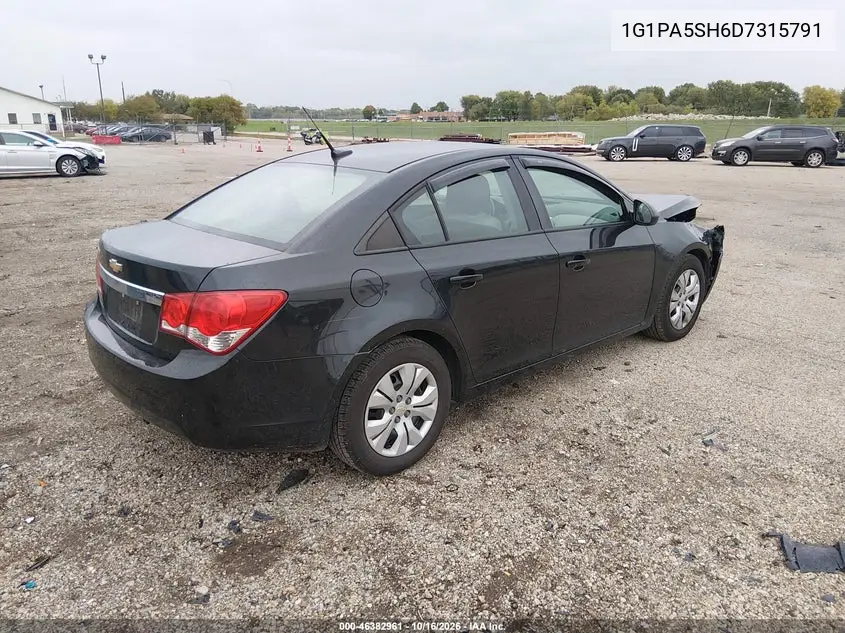 2013 CHEVROLET CRUZE VIN 1G1PA5SH6D7315791 — фото 4