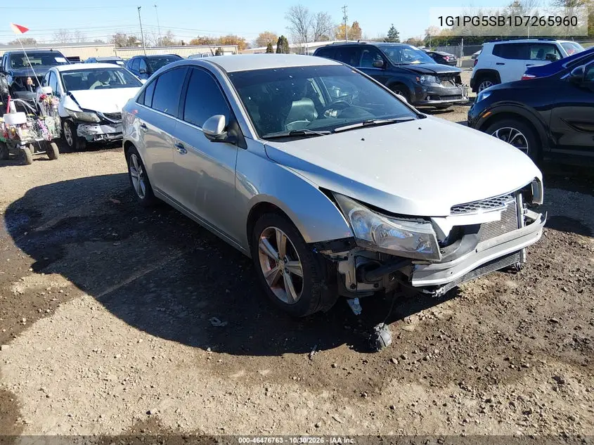 CHEVROLET CRUZE 2013, VIN 1G1PG5SB1D7265960