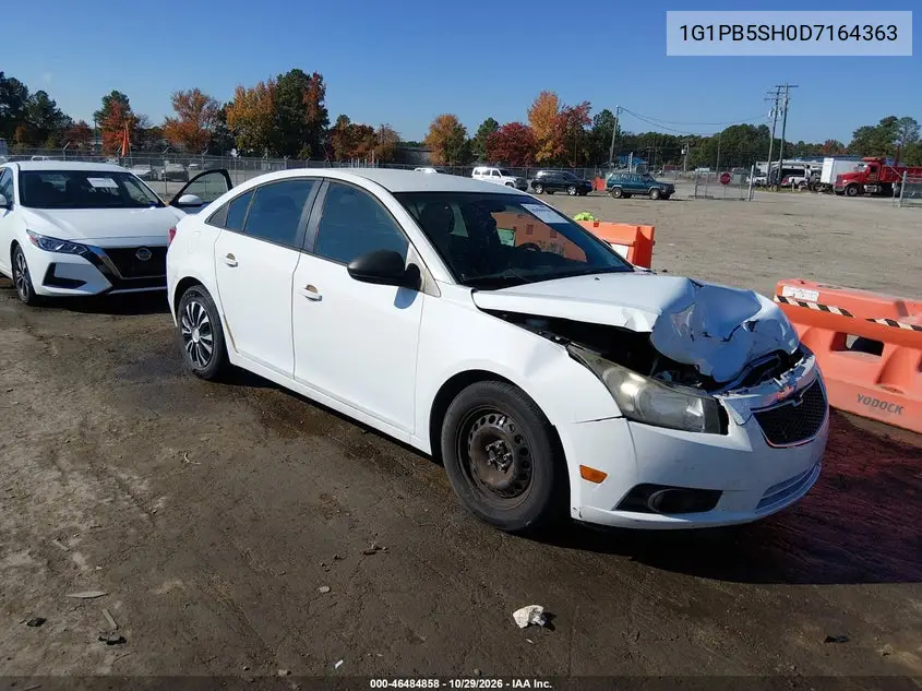CHEVROLET CRUZE 2013, VIN 1G1PB5SH0D7164363