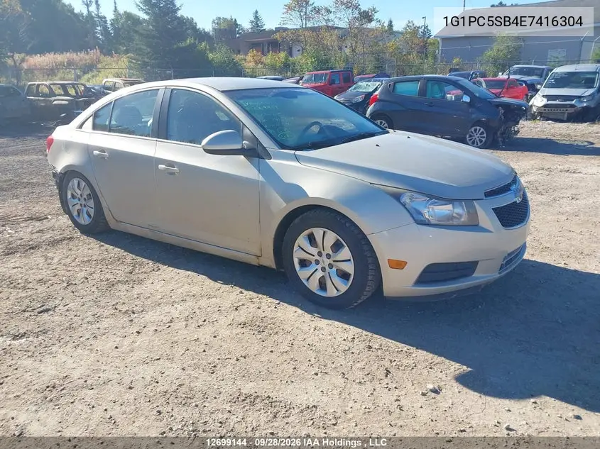 CHEVROLET CRUZE 2014, VIN 1G1PC5SB4E7416304
