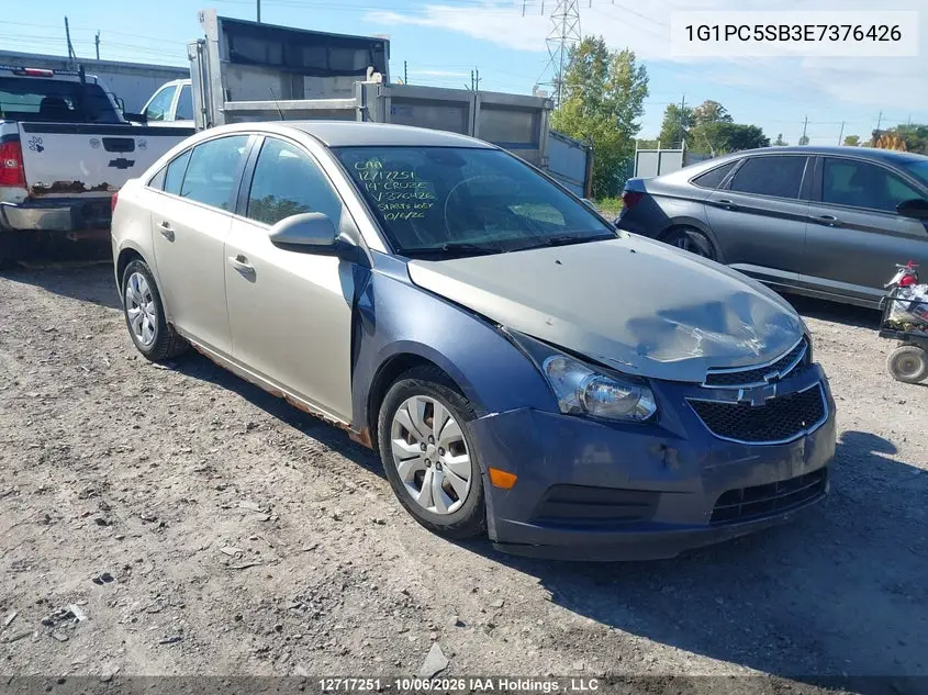 CHEVROLET CRUZE 2014, VIN 1G1PC5SB3E7376426