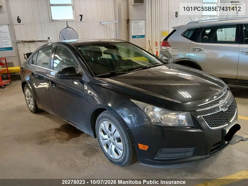 CHEVROLET CRUZE 2014, VIN 1G1PC5SB5E7431412