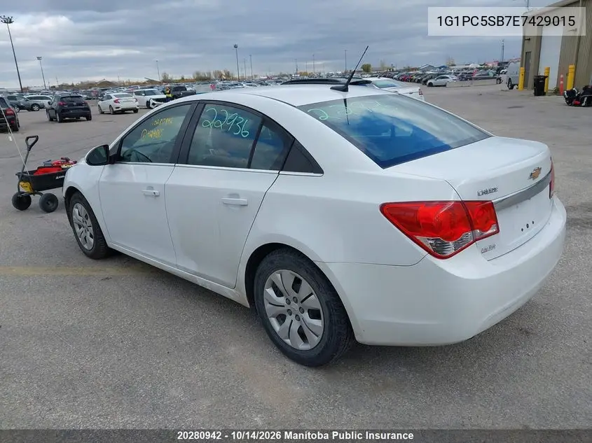2014 CHEVROLET CRUZE VIN 1G1PC5SB7E7429015 — фото 3