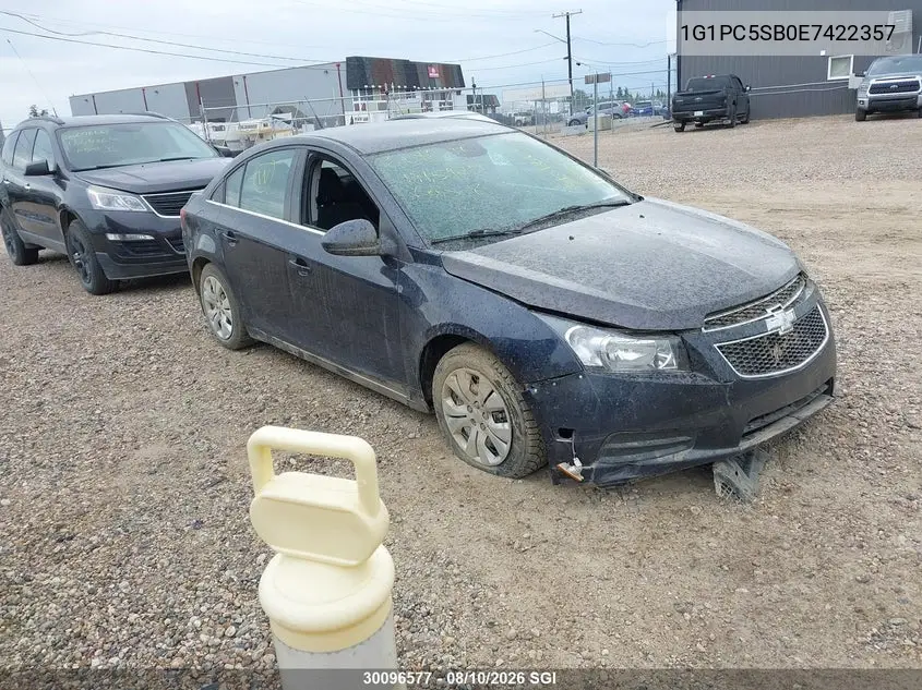 CHEVROLET CRUZE 2014, VIN 1G1PC5SB0E7422357