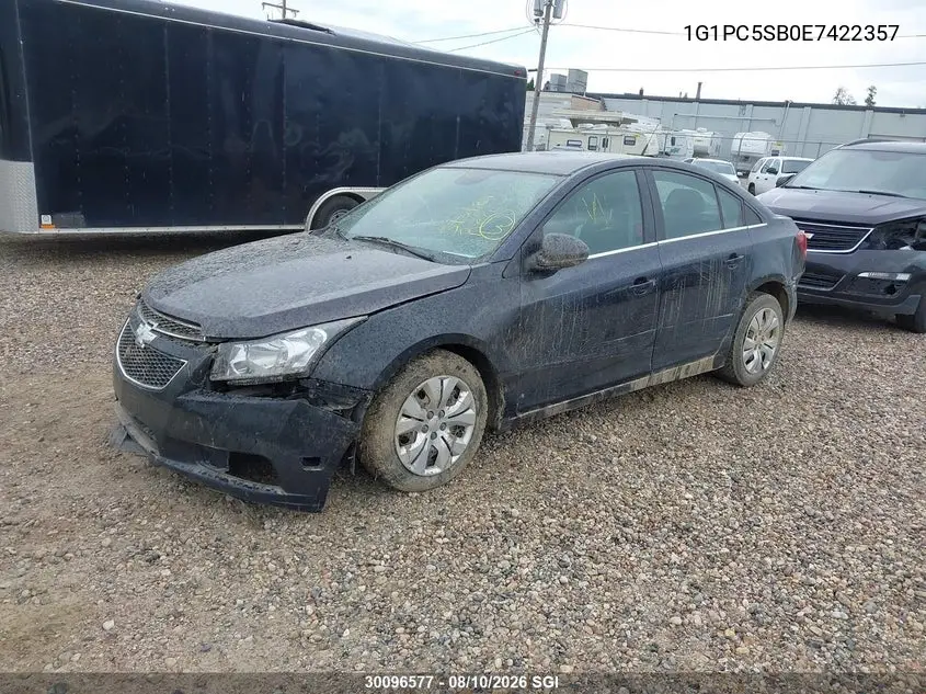2014 CHEVROLET CRUZE VIN 1G1PC5SB0E7422357 — фото 2
