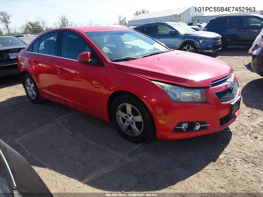 CHEVROLET CRUZE 2014, VIN 1G1PC5SB4E7452963