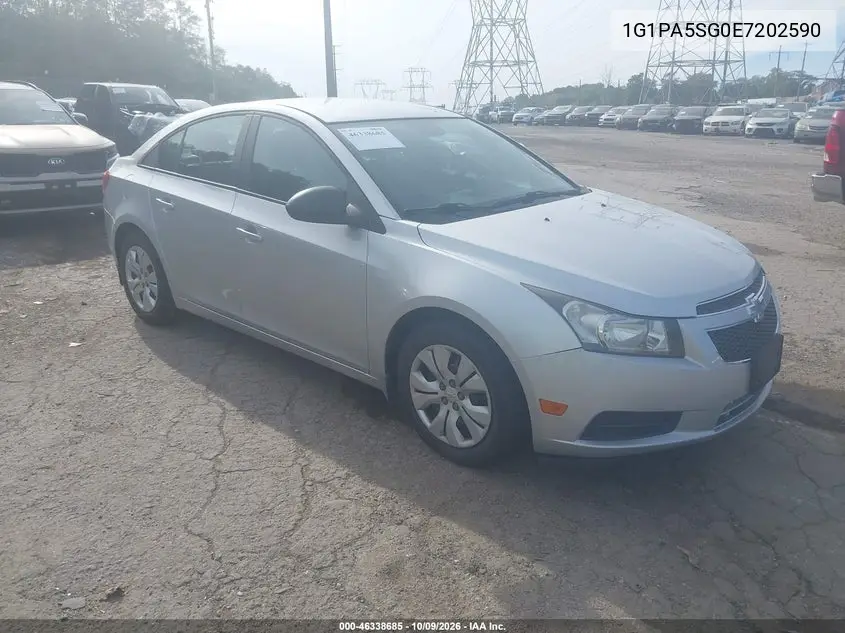 CHEVROLET CRUZE 2014, VIN 1G1PA5SG0E7202590