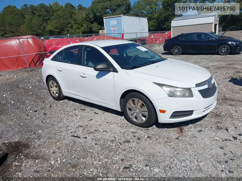 CHEVROLET CRUZE 2014, VIN 1G1PA5SH6E7485750