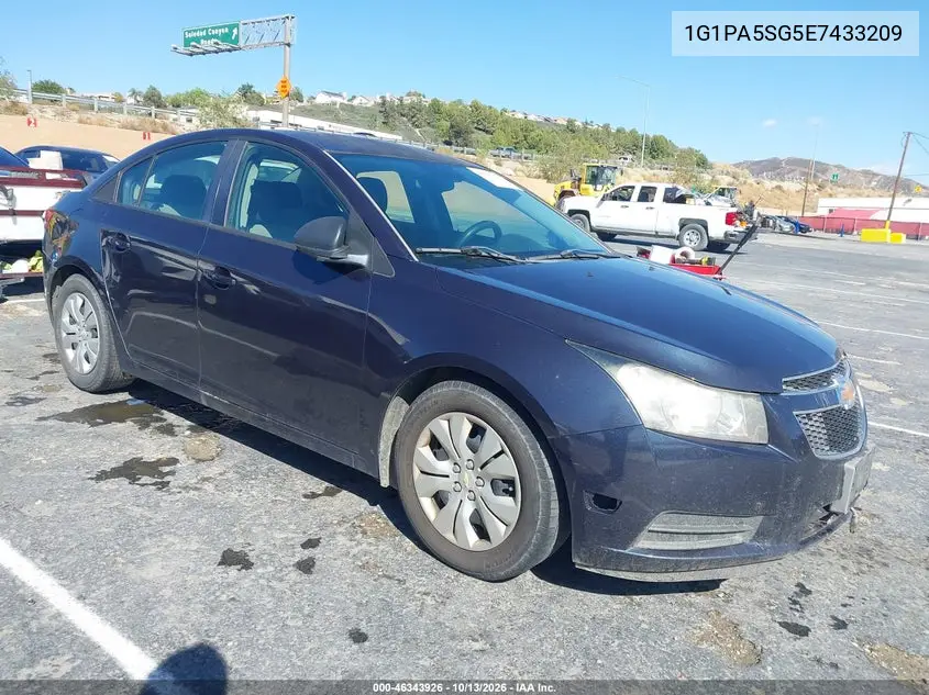 CHEVROLET CRUZE 2014, VIN 1G1PA5SG5E7433209