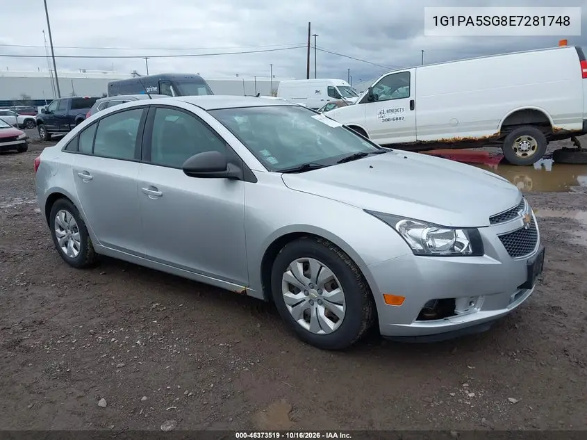 CHEVROLET CRUZE 2014, VIN 1G1PA5SG8E7281748