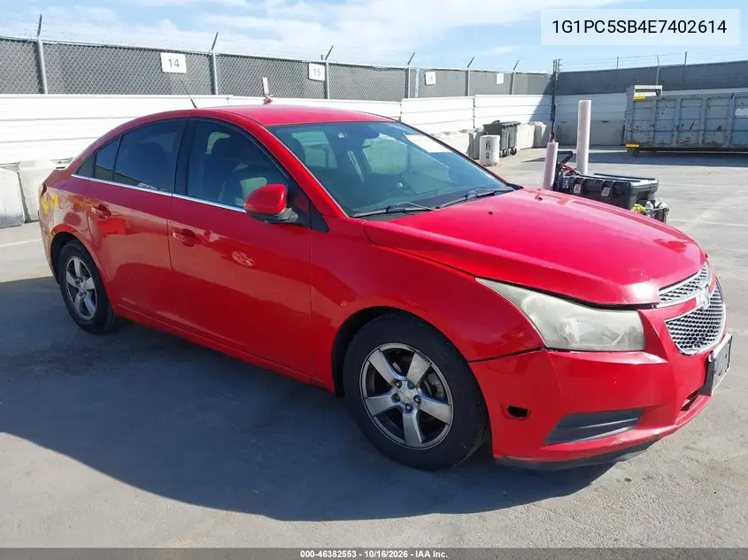 CHEVROLET CRUZE 2014, VIN 1G1PC5SB4E7402614