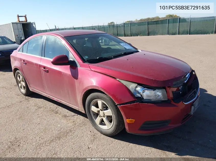 CHEVROLET CRUZE 2014, VIN 1G1PC5SB3E7291635
