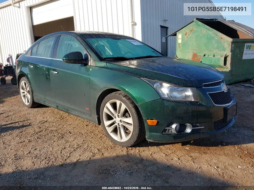 CHEVROLET CRUZE 2014, VIN 1G1PG5SB5E7198491