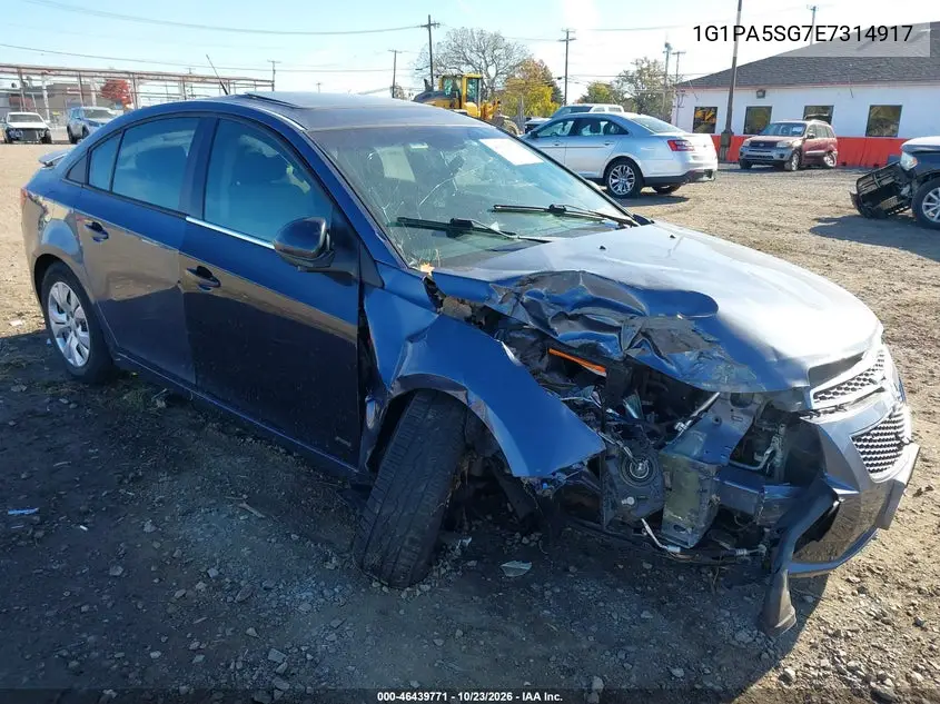 CHEVROLET CRUZE 2014, VIN 1G1PA5SG7E7314917