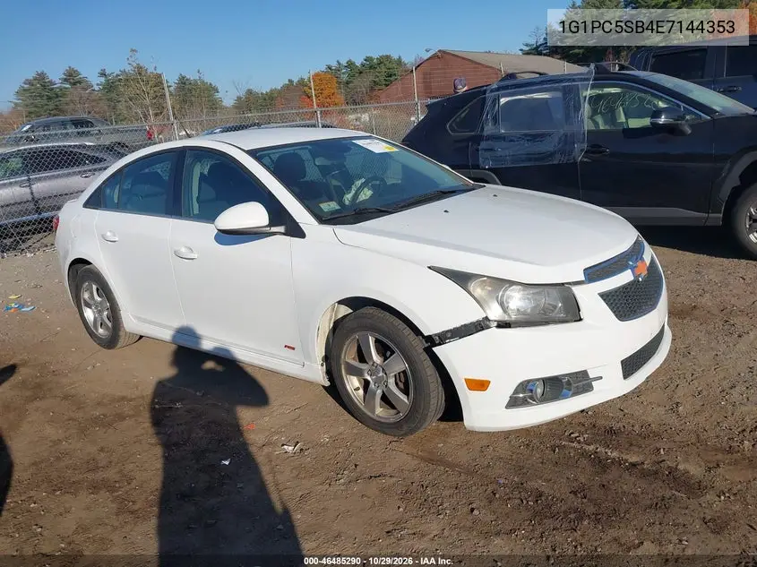 CHEVROLET CRUZE 2014, VIN 1G1PC5SB4E7144353