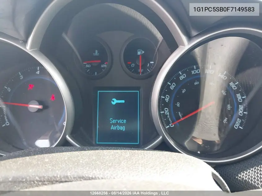2015 CHEVROLET CRUZE VIN 1G1PC5SB0F7149583 — фото 15