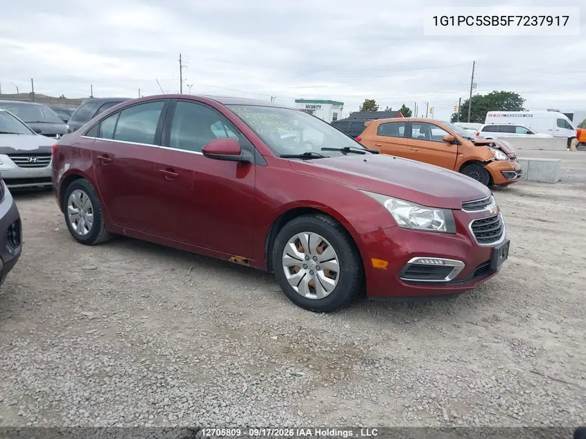 CHEVROLET CRUZE 2015, VIN 1G1PC5SB5F7237917