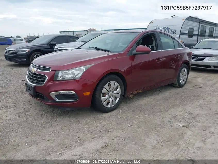 2015 CHEVROLET CRUZE VIN 1G1PC5SB5F7237917 — фото 2