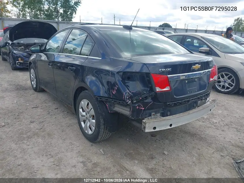 2015 CHEVROLET CRUZE VIN 1G1PC5SB0F7295028 — фото 3