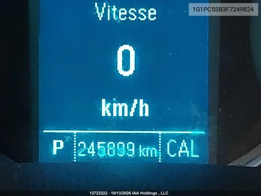 2015 CHEVROLET CRUZE VIN 1G1PC5SB3F7249824 — фото 15