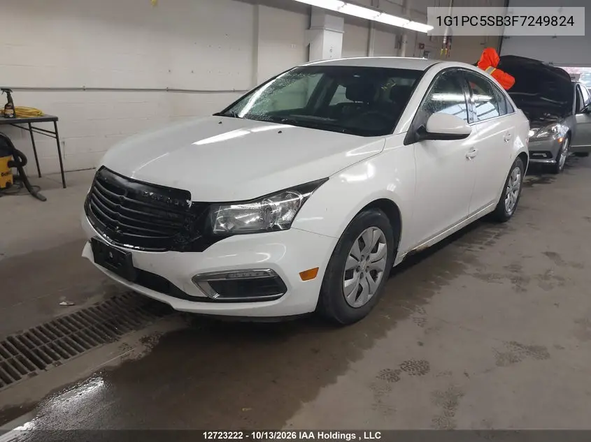 2015 CHEVROLET CRUZE VIN 1G1PC5SB3F7249824 — фото 2