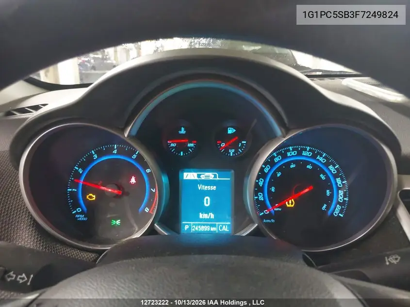 2015 CHEVROLET CRUZE VIN 1G1PC5SB3F7249824 — фото 7