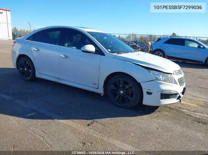 CHEVROLET CRUZE 2015, VIN 1G1PE5SB5F7299036