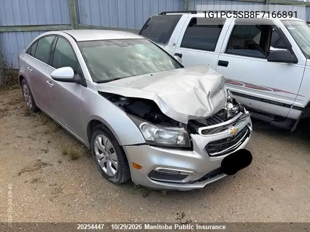 CHEVROLET CRUZE 2015, VIN 1G1PC5SB8F7166891